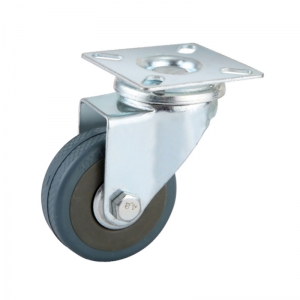 Light duty swivel gray PVC caster wheel