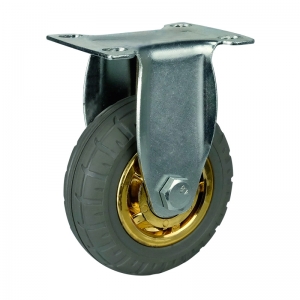 Rubber plate casters