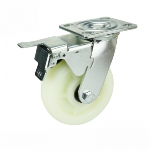PP Caster Wheel With Double Brakes