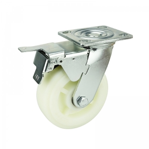 PP Caster Wheel With Double Brakes