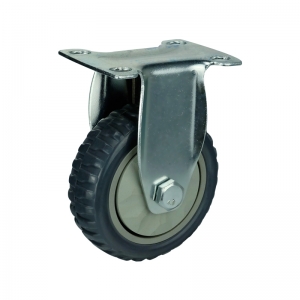 Gray PVC Rigid Caster Wheel