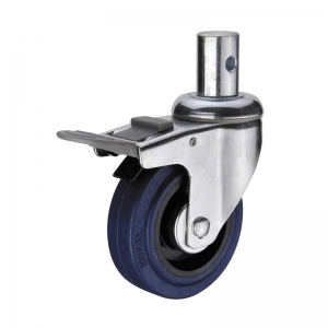 double brakes rubber castors and industrial wheels nylon pedal