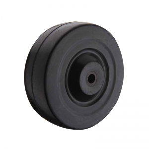 3 4 5 black hard rubber single wheels
