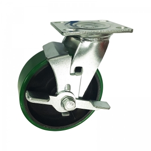 Polyurethane Caster Wheel With Side Brake