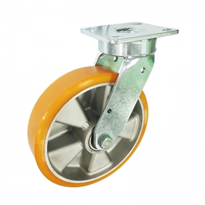 kingpinless aluminium core PU swivel caster wheel