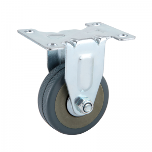 Light duty rigid gray PVC caster wheel
