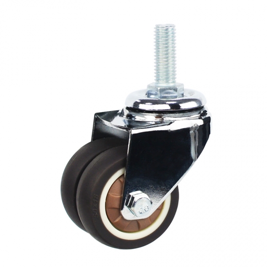 Light duty swivel brown TPR caster wheel
