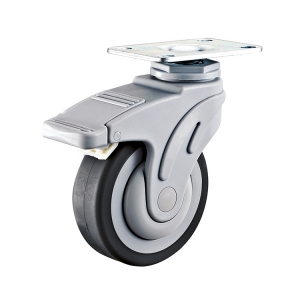 Flat Tread Top Plate Medical Caster Wheel