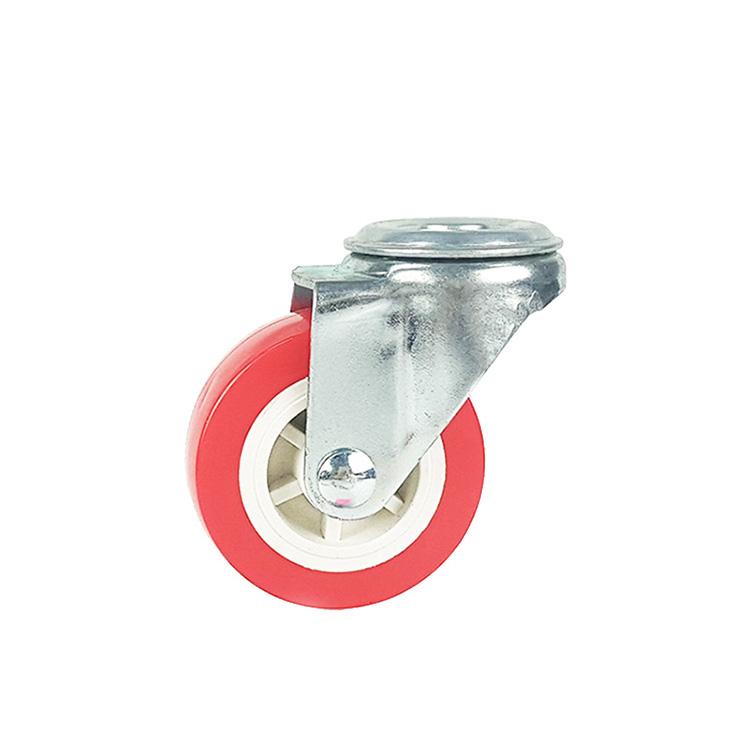 Light duty bolt hole swivel lock caster wheel