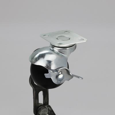Top plate locking ball furniture casters