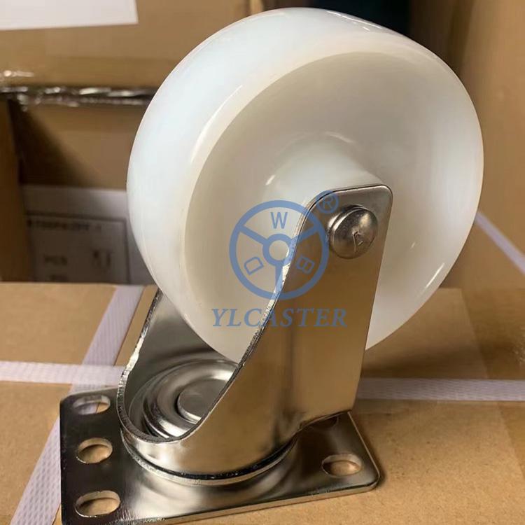 top plate stainless steel nylon casters