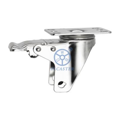 3inch Top Plate Economy Stainless Steel Total Brake Caster Frames