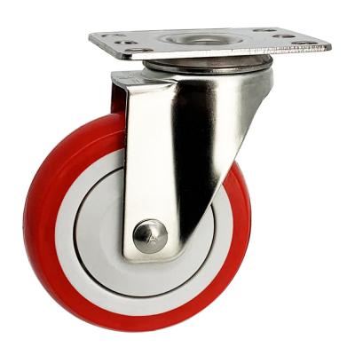 3 stainless steel pu swivel caster