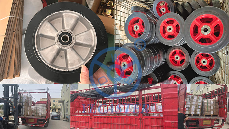 Se envían dos tipos de ruedas de goma para trabajos pesados ​​a Filipinas